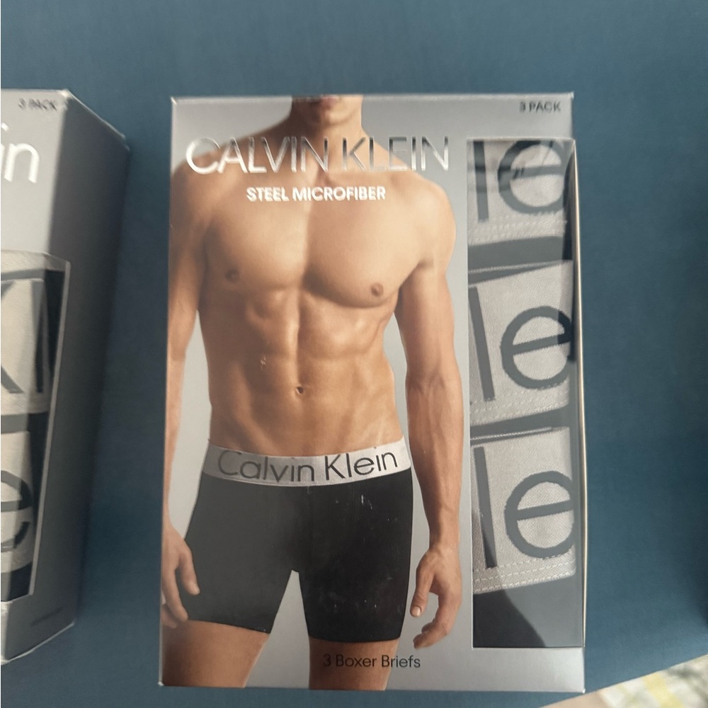 Calvin Klein Steel Microfiber Black Boxer Briefs